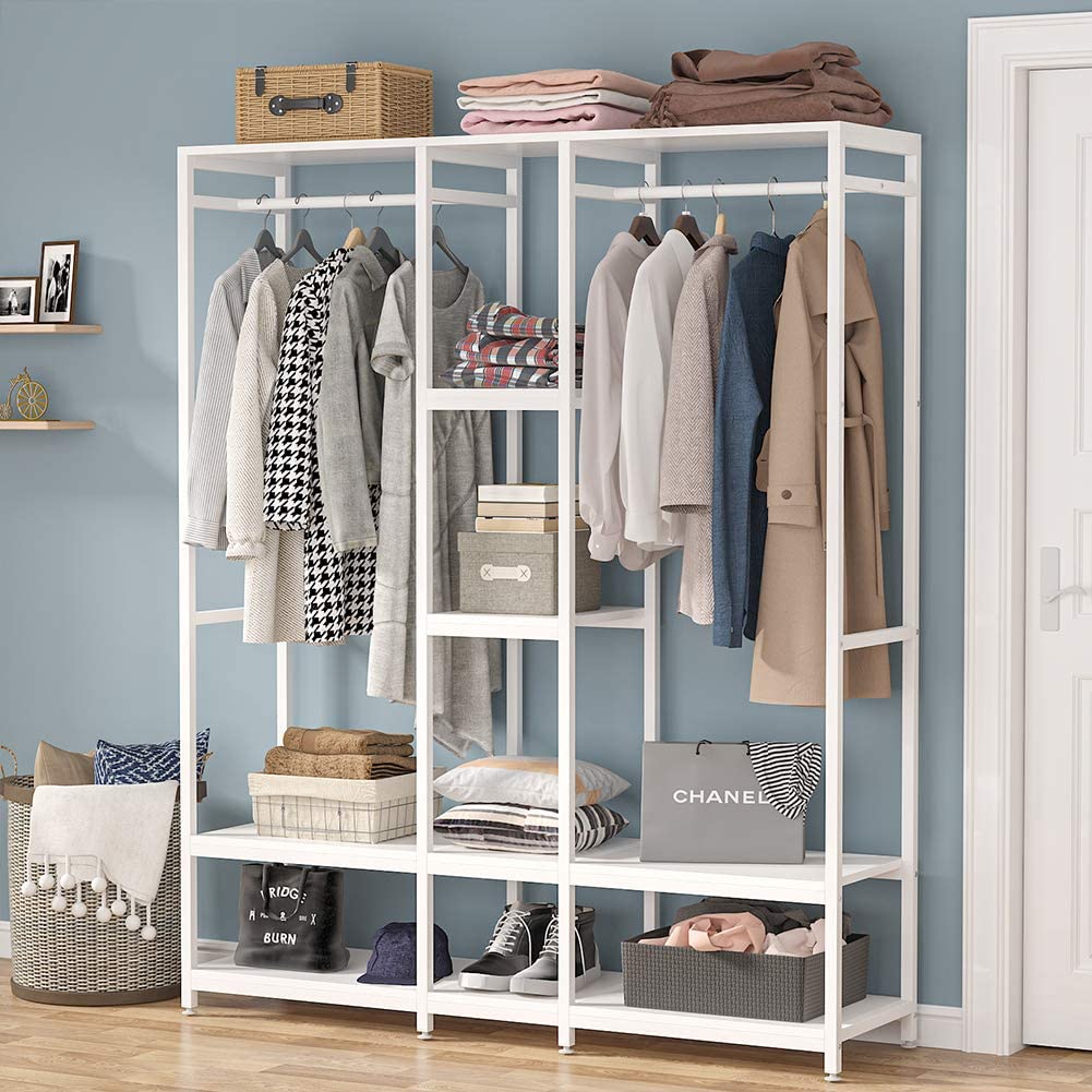 Expand Storage Space With Tribesigns Freestanding Closet Organizer